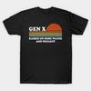 Men Black Print T-shirt Gen-X No-Cut Transfer Paper Print Cotton Tshirt