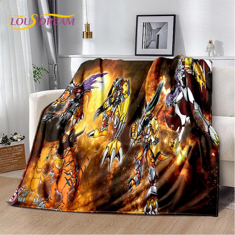 Digimon Adventure Monster Cartoon Soft Plush Blanket,Flannel Blanket Throw Blanket for Living Room Bedroom Bed Sofa Picnic Kids