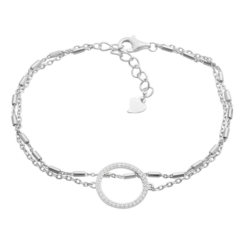 Sølvarmbånd med cubic zirconia, produktvekt 2,7 g (2190691)