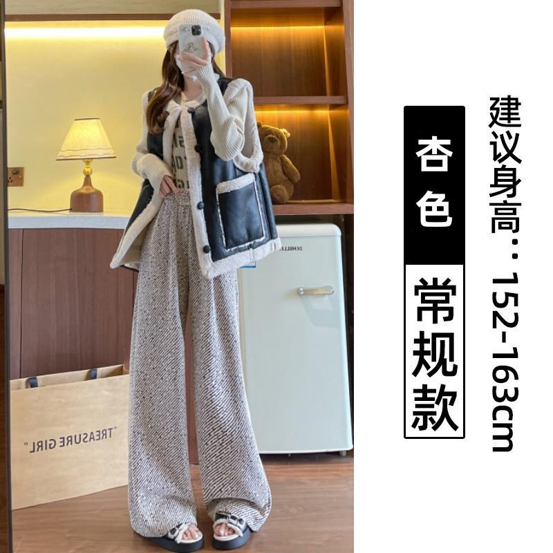 Chenier silver silk lazy wide-leg pants women's spring and autumn new loose and thin high-waisted floor-mopping casual trousers