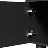 Mobile TV - MODERNLUXE - 180x40x42 cm - 2 cassetti, 4 ante - Gambe in legno massello - Nero