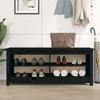 Vidaxl Szafka Na Buty, Czarna, 110X38X45,5 Cm, Drewno Sosnowe