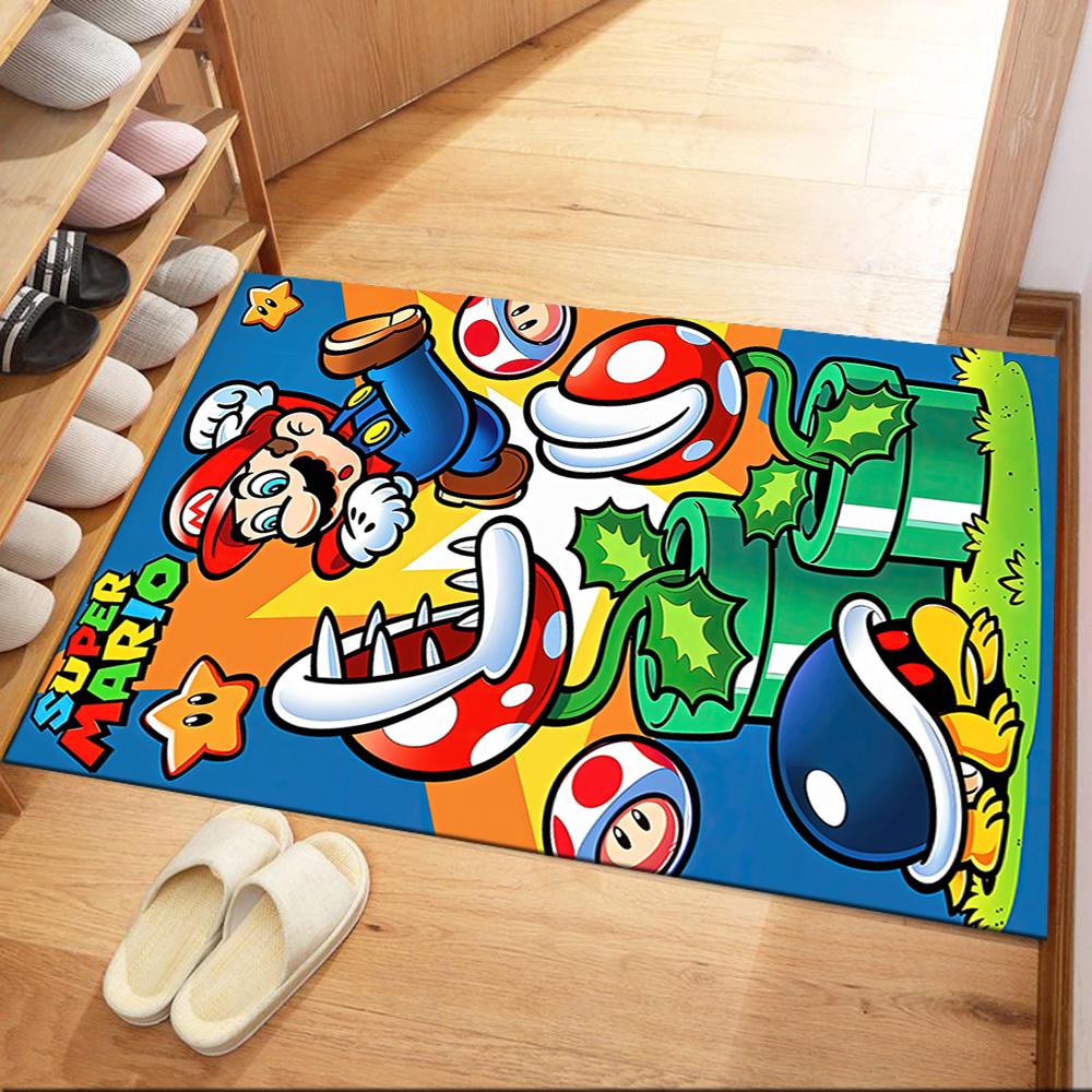 Super Mario Pattern Square Rugs Are a Great Choice for Living Rooms, Bedrooms, Home Décor, and As Gifts.