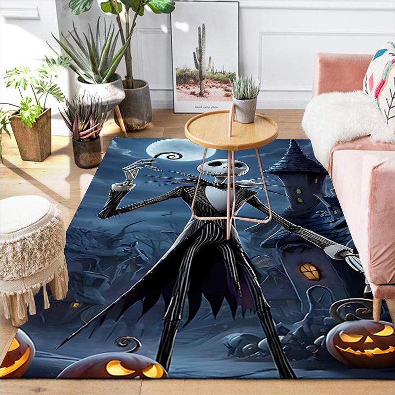 1Pc Nightmare Before Christmas Rug, Office Carpet Indoor Outdoor Doormat, Non-Slip Soft, Living Room, Christmas Halloween Gift. M928694