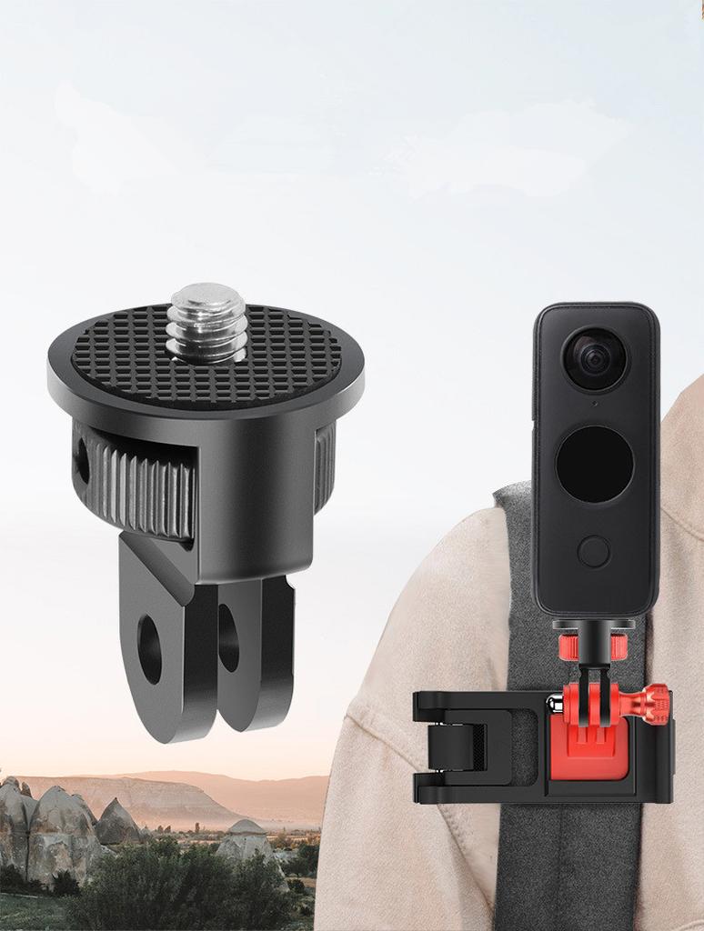 Aluminum 1/4 Inch Screw Tripod Adapter Mount Holder For Gopro 13 12 11 10 9 Insta360 X5 X4 DJI Action 5 Pro 4 Camera Accessories