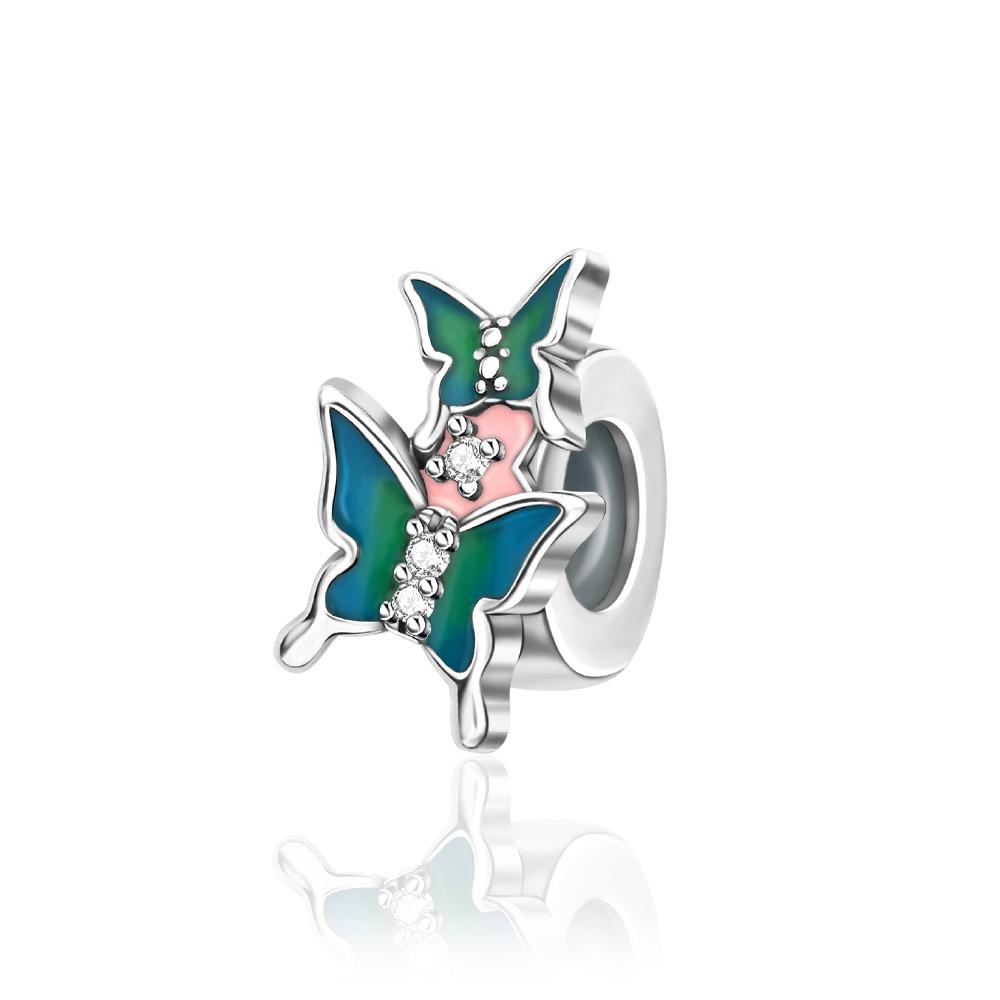 925 Sterling Silver Glow Firefly Butterfly Charms Fit Módní Originální náramky Dragonfly Bee Hmyz korálky Vlastní výroba šperků