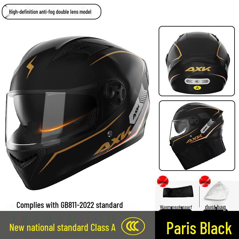 

Сертифікований мотоциклетний шолом-фулфейс на всі сезони - Теплий, стильний дизайн для чоловіків та жінок (Модель A1)