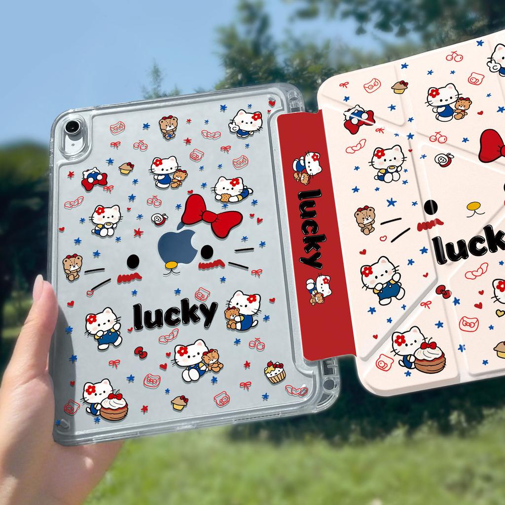 Applicable to ipadpro tablet protective case kt cat air1/1/1 all-inclusive anti-drop 11-inch transparent 1y pen slot case