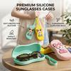 Glasses Case Decorative Eyewear Storage Bag Sunglasses Holder Cartoon-Style Silicone Glasses Bag For Gift Personal Use Daily Use