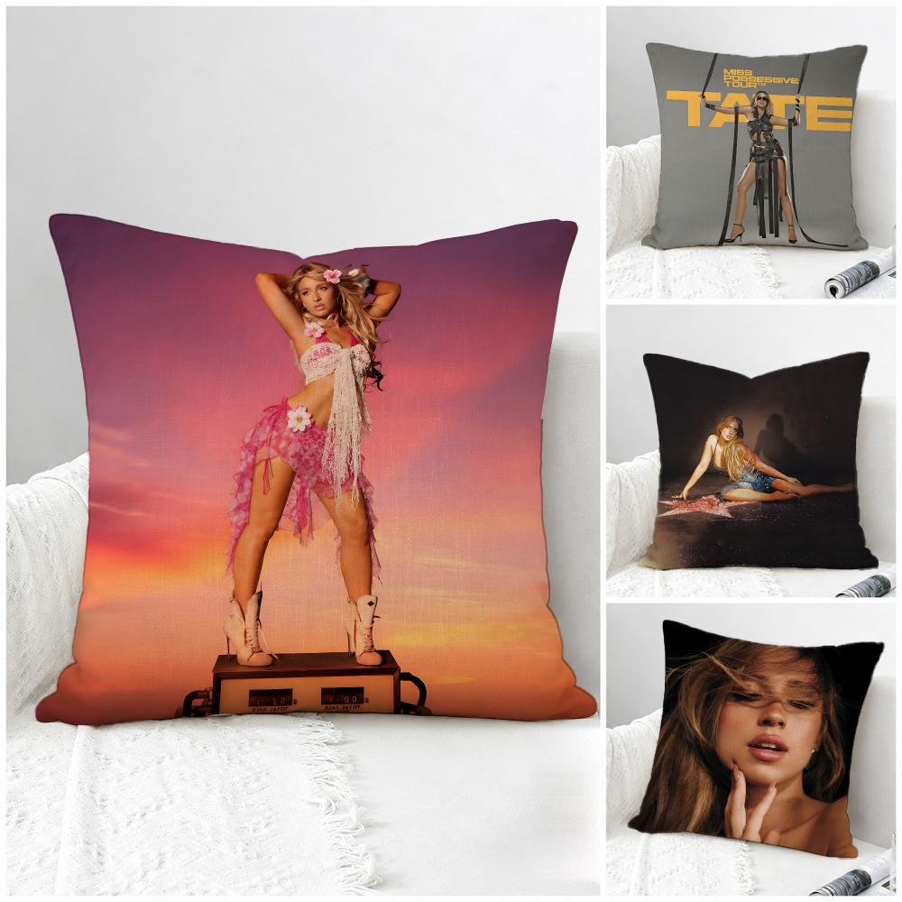 Singer Tate McRae Cushion Cover Natural Linen Pillowcase Set AllinOne Decor for Sofa Bedroom Chair