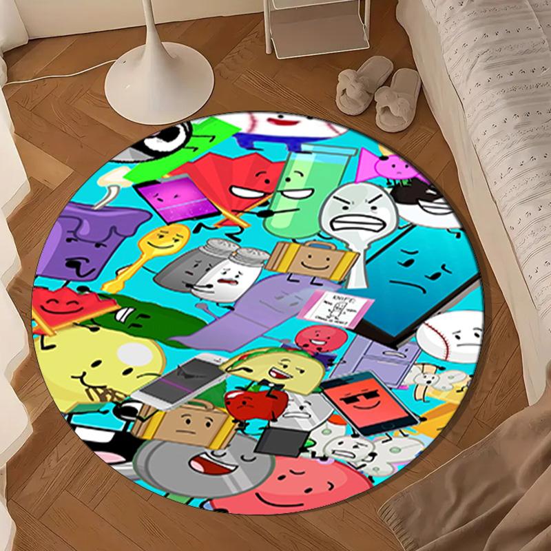 Colorful Dream Island Collage Round Rug for Livingroom,Bedroom, Palyroom, Chair Rug, Area rug, Circle Carpet, Large Size Fan Christmas gift
