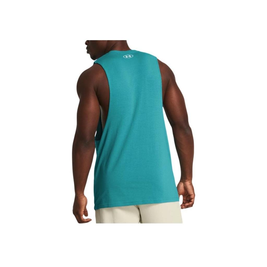 Under Armour Project Rock Balance Letter Print Casual Loose Soft Crew Neck Pullover Vest Men Vests Electric-Blue 1383225-464