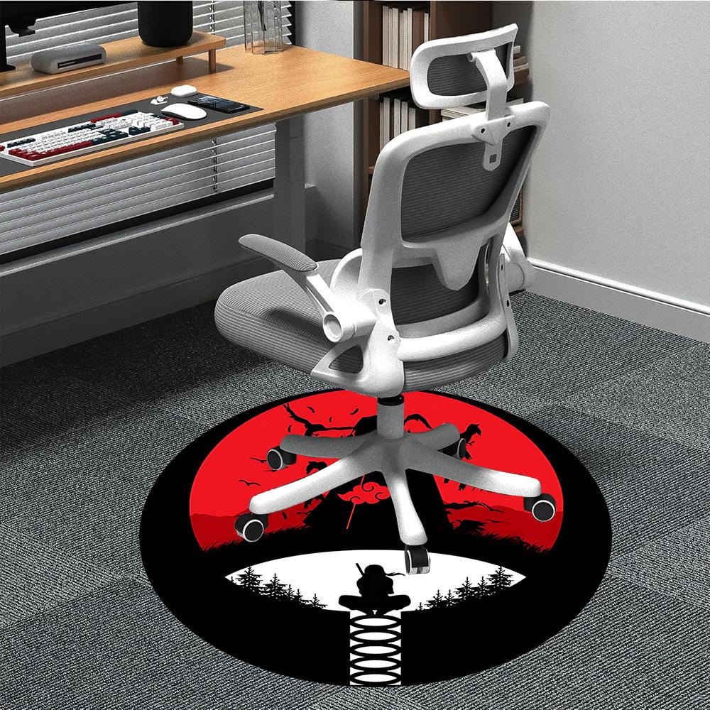 1pc Naruto Chest Office Round Area Rug, Indoor Mat Suitable For Office, Under Office Chairs Bedroom Living Room Home Decor, Room Deco