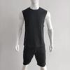 Men's Summer Sleeveless Sports Set: Casual Solid Color Tank Top & Shorts