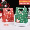 10pcs/Lot Red/Green Handle Christmas Candy Packaging Box Party & Event Handmade Cookies Snack Supplies Favors Snowman
