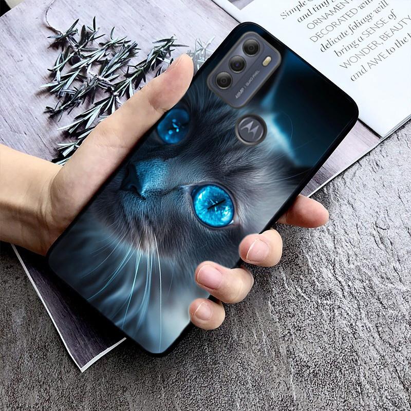 Phone Case For Moto G85 G55 G05 G14 G75 G31 G50 G10 G20 G30 G60 G13 G32 G84 G54 G53 G72 G24 Power Black Cats