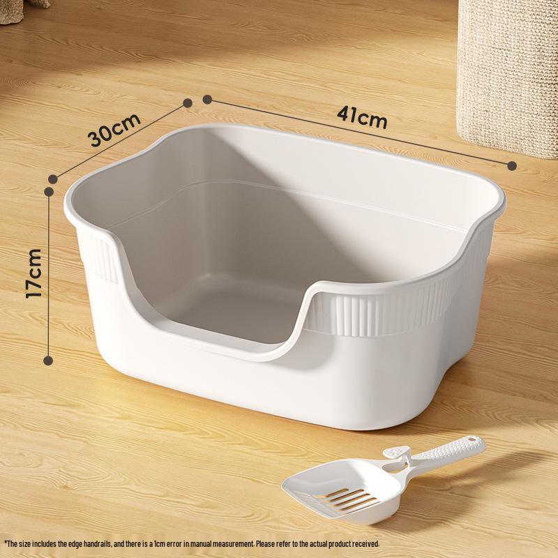 Jednodílná polouzavřená kočičí toaleta s vysokými okraji