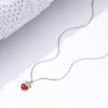 Crown Red Love Necklace Fashion Jewelry Niche Design Light Luxury Temperament Korean Version Pendant Women Premium