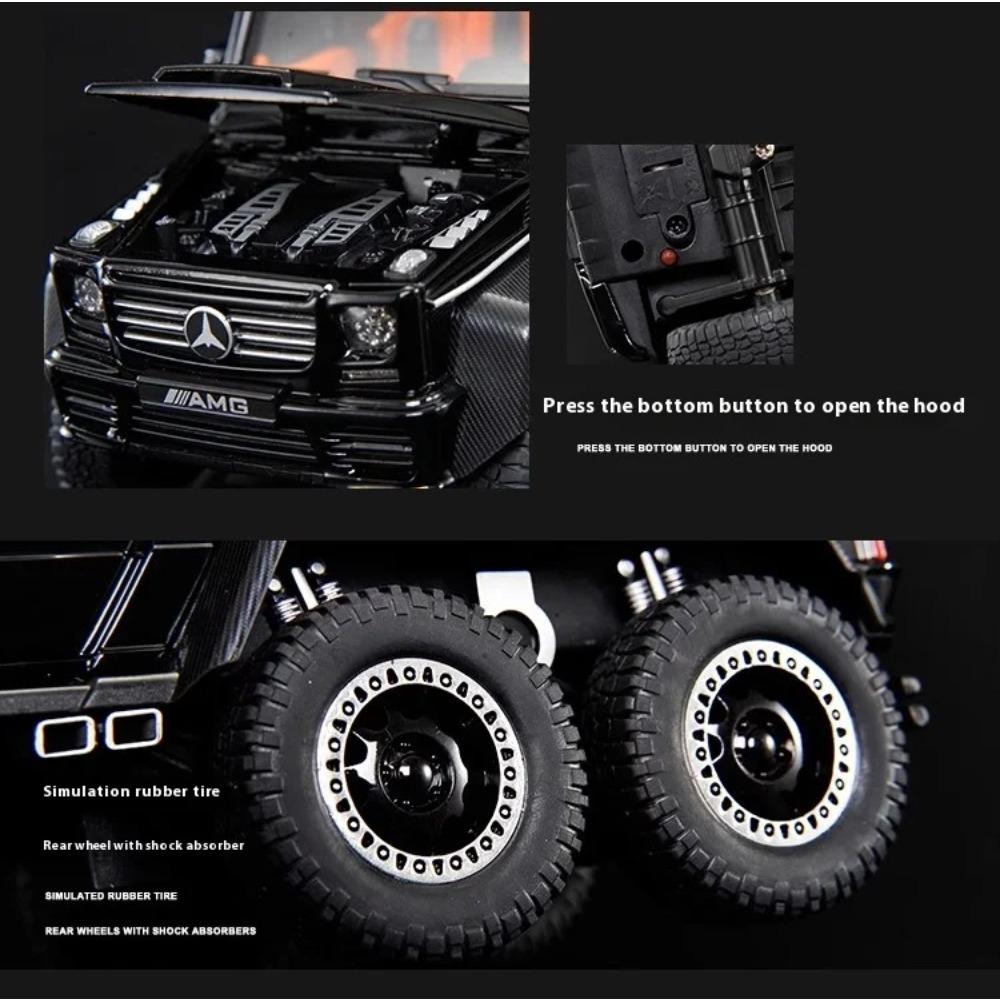 1/20 Mercedes Benz AMG G63 6X6 Off Road SUV Alloy Metal Diecast Car Model Sound & Light Large Adult Gift for Boyfriend Collect