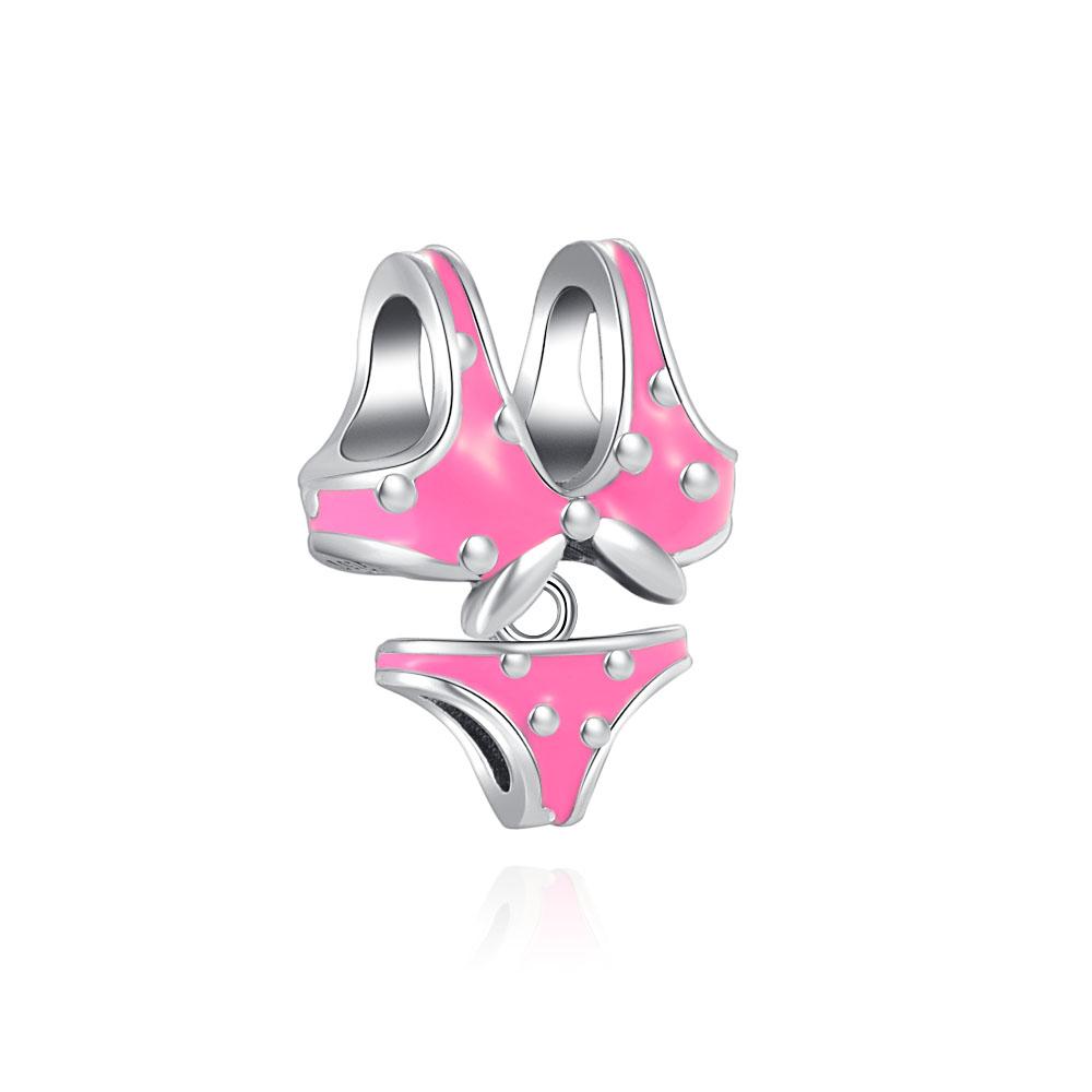New 925 Sterling Silver Shell Bikini Steamship Fish Pendant Bead Charm Fit Original  Bracelet for Women DIY Jewelry Gift
