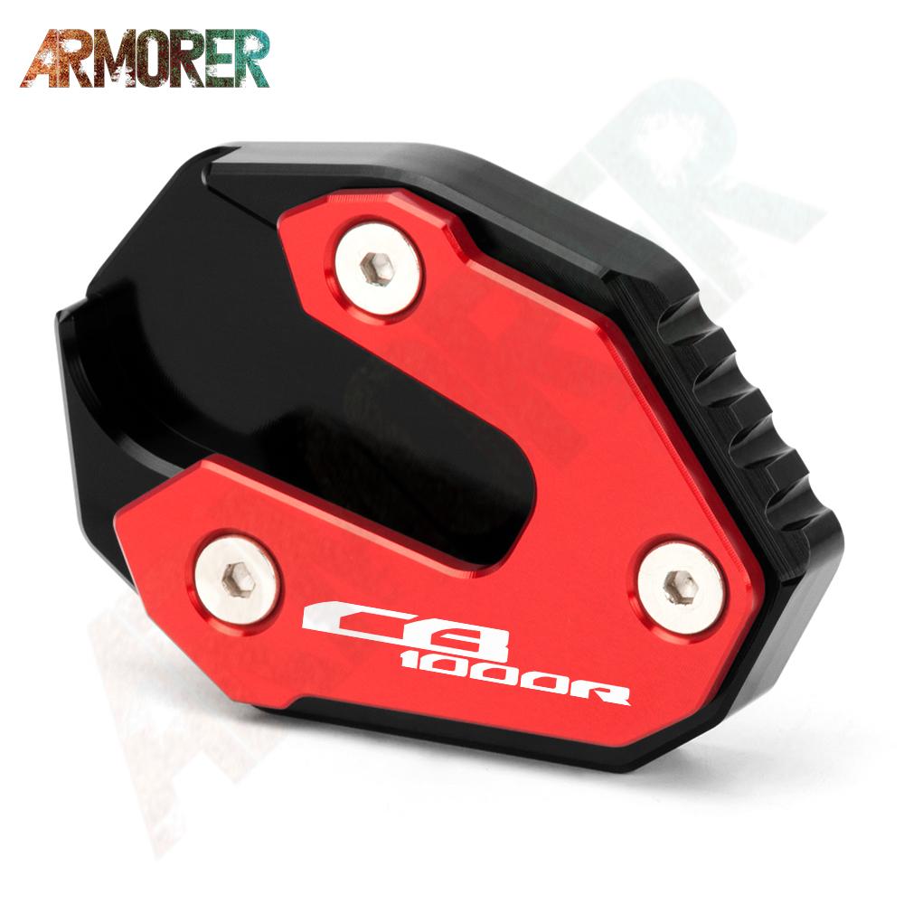 Motorcycle Accessories For HONDA CB 1000R CB1000R CB1000 R CNC Kickstand Foot Side Stand Extension Pad Support Plate 2018 -