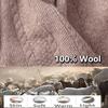 100% Wool Pattern Knitted Long Scarf For Women Winter Autumn Soft Warm Solid Color Minimalist Wrap Hijabs Dual-Use Shawls Female