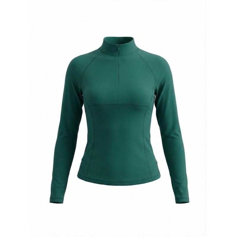Womens Tennis Sport Set Long Sleeve Zipper Collar Skirted Outfit Striped Pleated Gym Workout Suit