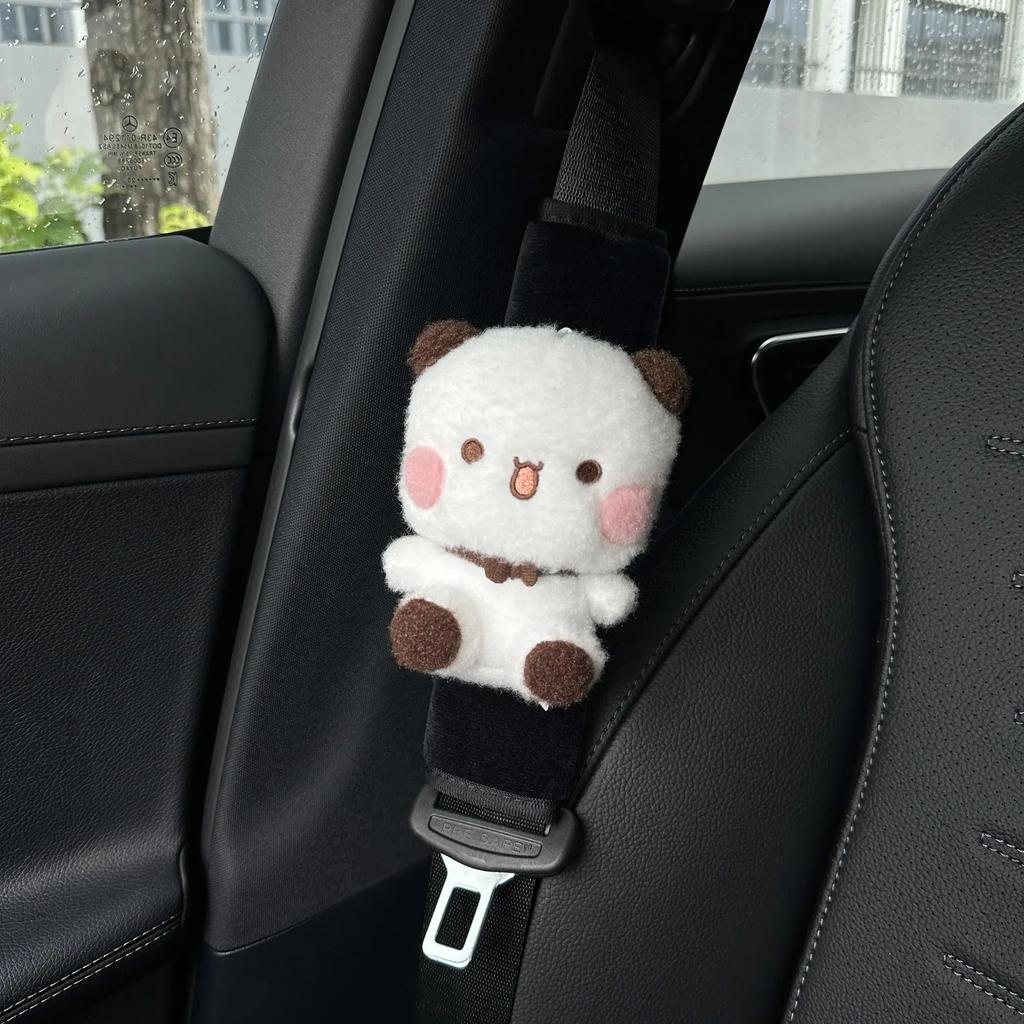 Cute Cartoon Plush Seat Belt Shoulder Pad Cover Soft Safety Strap Protector Anti-Pinch Neck Cushion For Car Interior Decoration