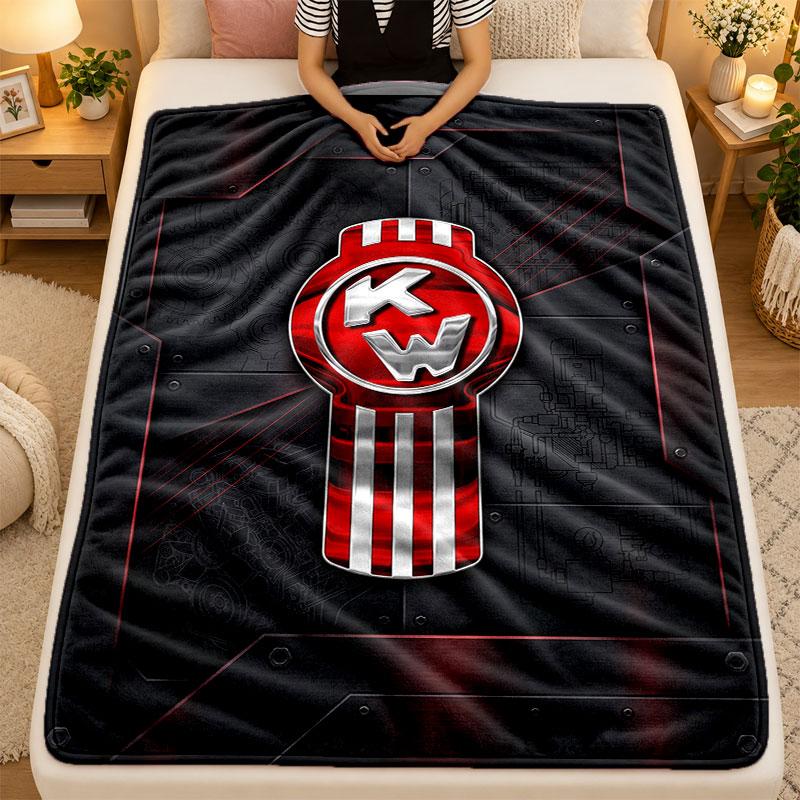 Flannel BlanketKenworth Warm Soft Throw Blanket for Indoor Sofa Bed Living Room Use