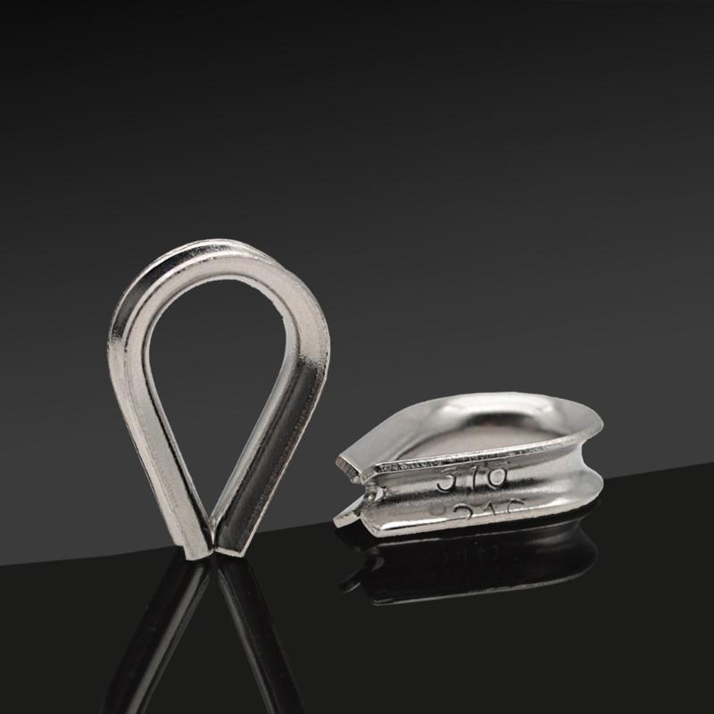 10Pcs Cable Wire Rope Protective Sleeve Triangular Cable Clamps Heavy Duty Thimble Rigging Accessory Fixing Workpiece