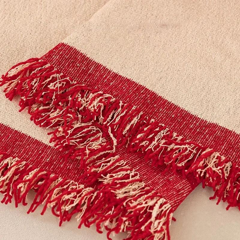 Christmas Style Thick Chenille Sofa Towel Autumn And Winter Anti Slip Sofa Blanket For Home Soft Anti-Dirt Corner Couch Covers