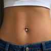 Stainless Steel Belly Button Rings For Women Crystal Navel Piercing Body Jewelry For Beach Use