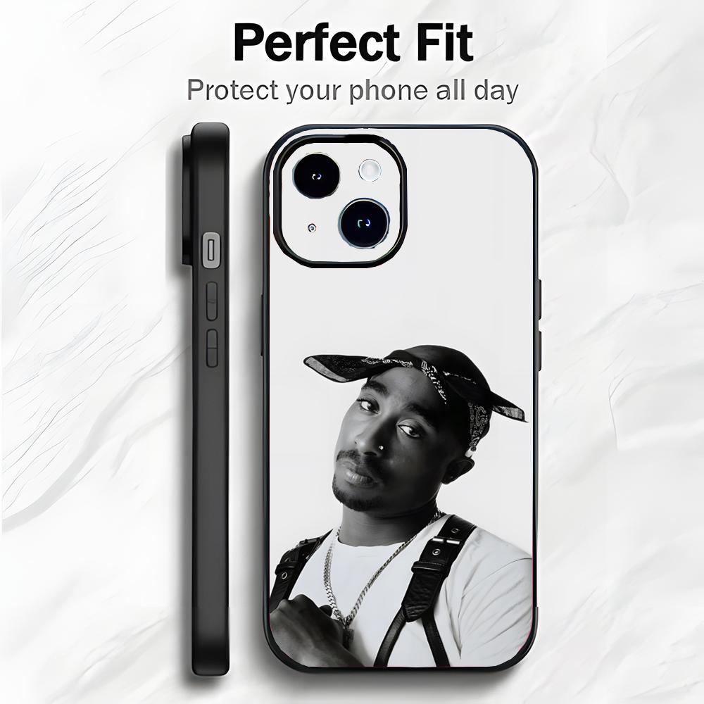 Rap Amerikanischer Sänger T-Tupac Shakur Handyhülle Handyhülle Weiche Verpackung Leicht Für iPhone17 16 15 14 13ProMax