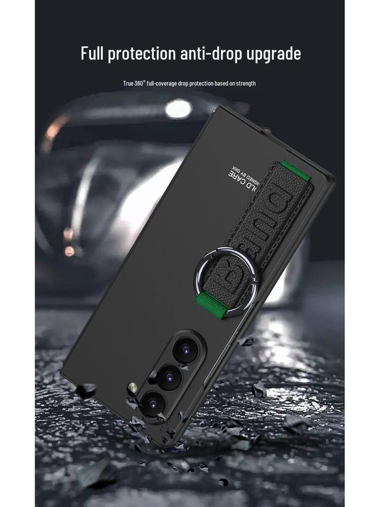 Samsung Z Fold 7 Ultra-thin Wrist Strap Case with Film & Finger Ring