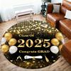 1pc Class Of 2025 Congrats GRAD Round Chair Mat Area Rug - Non-Slip, Floor Mat for Office, Bedroom, and Indoor Decor -1002268