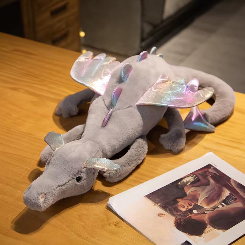 100cm drak plyšové hračky plněné dinosaurus létající křídla zelená žlutá šedá draci panenky kreslený narozeninový vánoční dárek pro chlapce dekorace