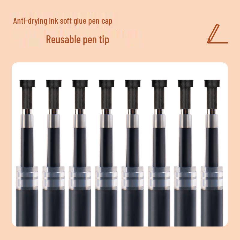 De.Li 0.5mm Bullet Tip Gel Pen Refill 6906, Click-Type for Exams