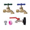Garden Faucet Connector IBC Tank Tap Adapter Connector Water Coupling Adapter Zinc Alloy Valve Fitting Faucet Replacement