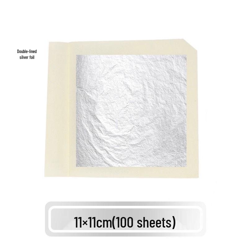 Pure 999 Silver Handicrafts: Single & Double Layer Silver Foil Paper Decor, Multiple Specifications Available
