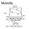 Musiclily Ultra Curved Telecaster with Brass Saddles and Brass Plates for TL Electric Chrome 10.8mm Bridge, 3-Way, Guitars,