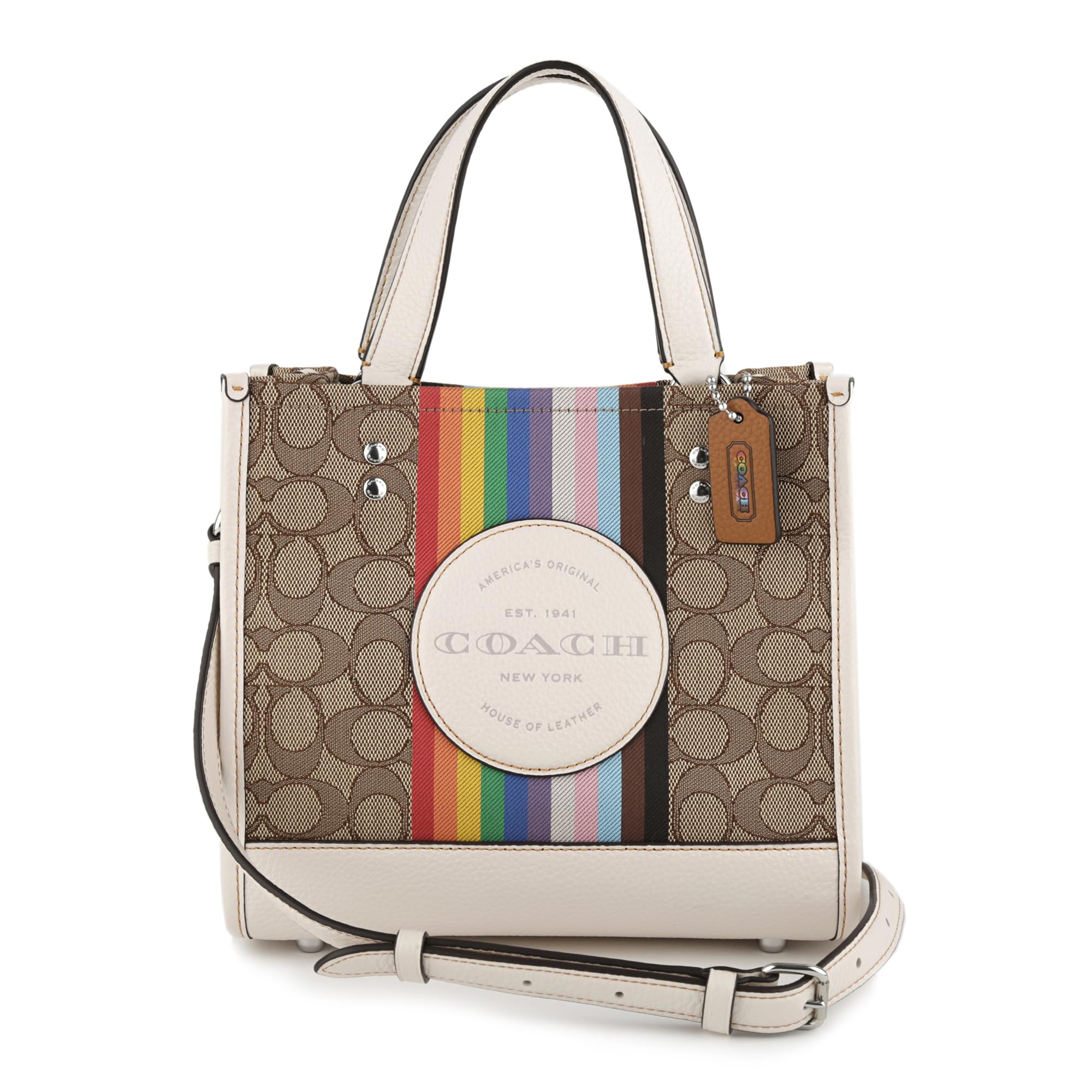 

OUTLET Сумка-тоут CJ576 SVOT8 Dempsey Tote 22 бежево-белый [Coach] [Товар]