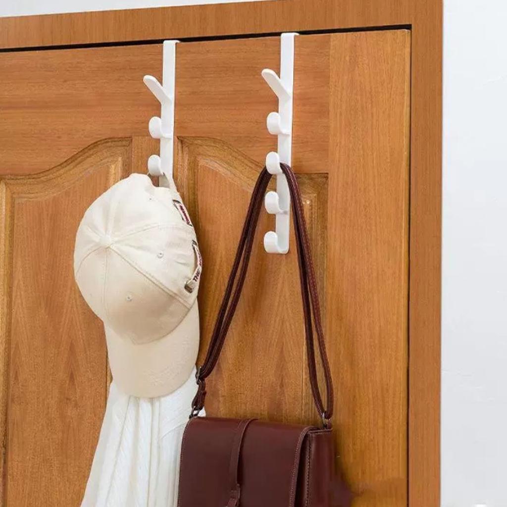 2pcs-Hooks for Door Simple Design, Suitable for 4.5cm Thick Door, Strong Load-bearing Wardrobe/bathroom/cabinet Universal