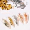 1 Box Gold Silber unregelmäßige Nagelfolie 3D Glitzerflocken Folien Papier Nail Art Dekoration