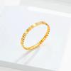 Women's Sand Gold Honeycomb Bracelet & Love Nest Ring, Copper-Plated 5G Imitation Gold Jewelry