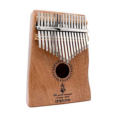 ONETONE One-Tone Kalimba (Thumb Piano) 17-Key Beginner Set, Mahogany, OTKL-02/MH (Includes Case, Cloth, Finger Sleeves, Key Stickers, Adjustment Hamme