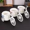 Romantic Bicycle Decoration Nostalgic Rattan Tricycle Garden Photo Prop Ornament