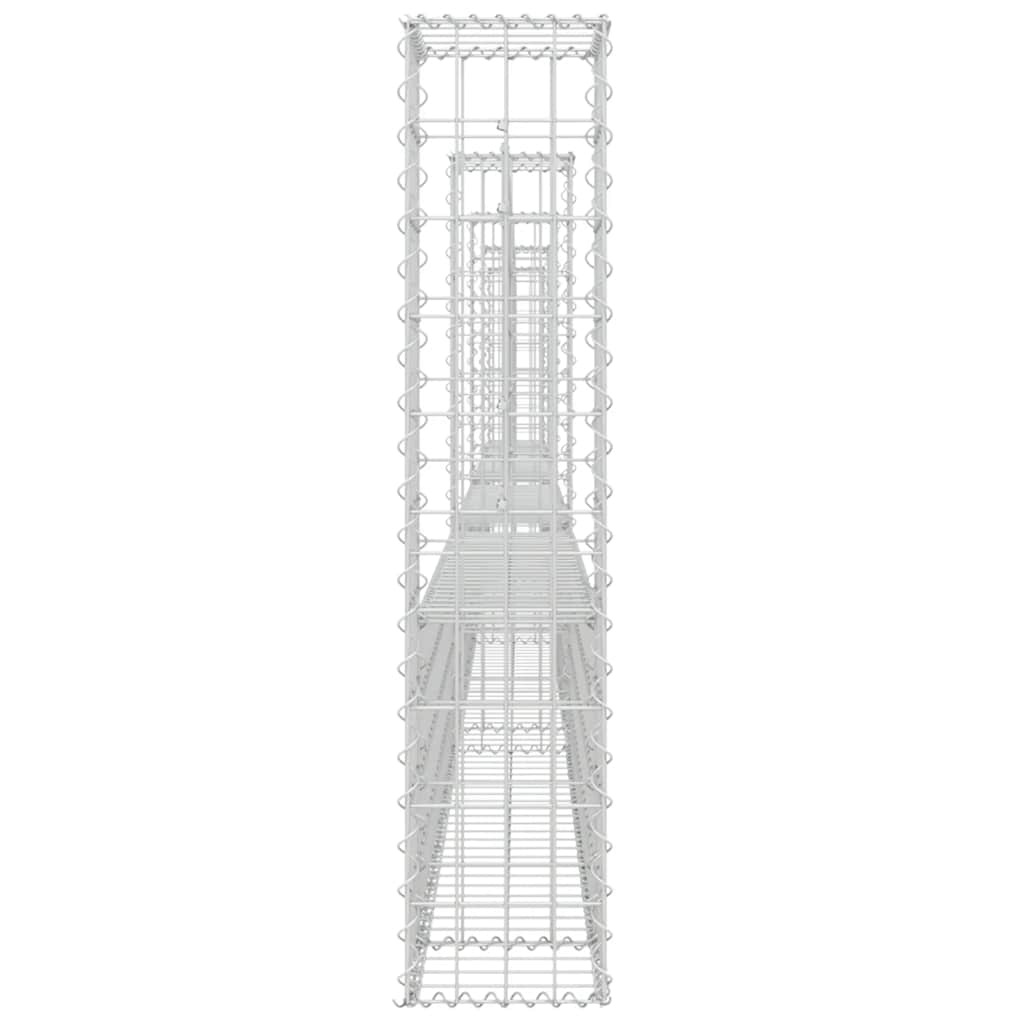 U Shaped Gabion Basket with 5 Posts Iron 500 X 20 X 100 Cm
