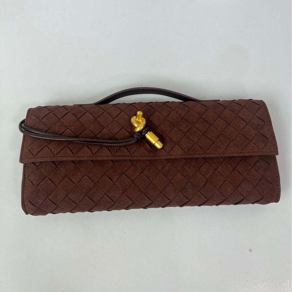 Herbst und Winter 2025 matte gewebte Tasche Abendtasche Wind Hand lang Mode