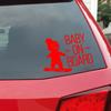 16x12cm BABY ON BOARD Snowboard Waterproof Car Styling Window Sticker Decal