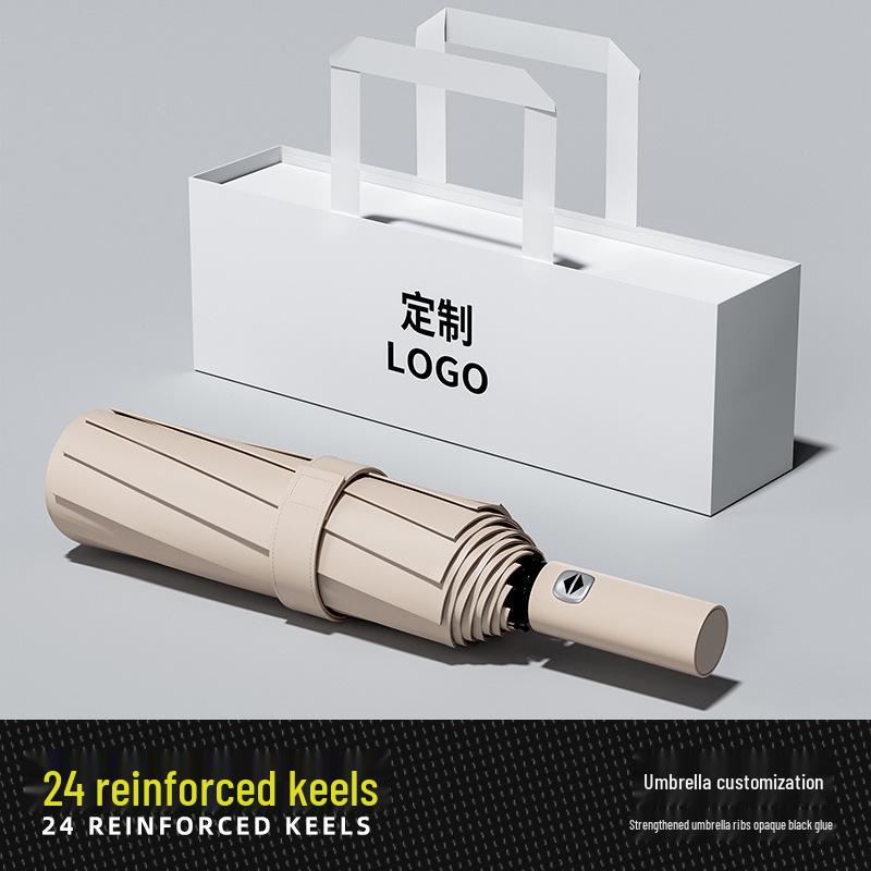 High-End Automatic Folding Sun & Rain Umbrella for Men - Large Size Sunscreen Sunshade